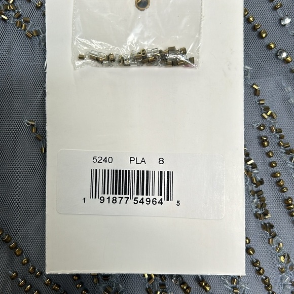 Mac Duggal 5240 NWT Long Sleeve Beaded Column Gown - Picture 7 of 14